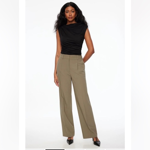 Dynamite Pants - Dynamite - Sofia Pleated Straight Leg Pants